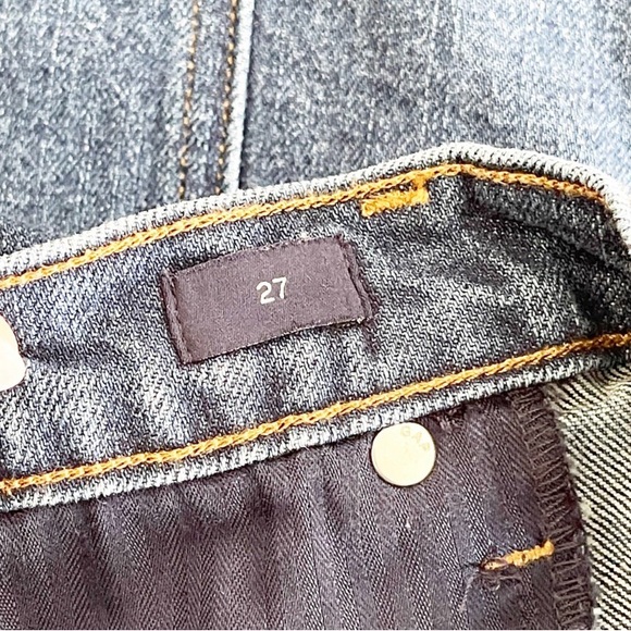 GAP Button Front Raw Hem Denim Midi Skirt 27 - Picture 7 of 7